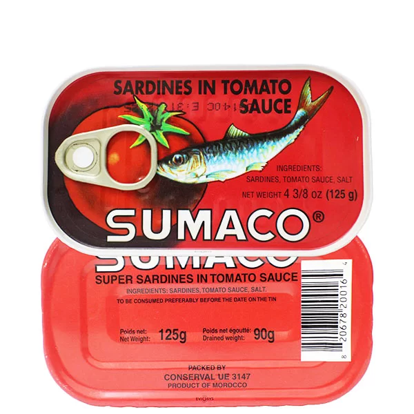 Canned Sardines in Tomato Sauce 50c 4.4oz Sumaco